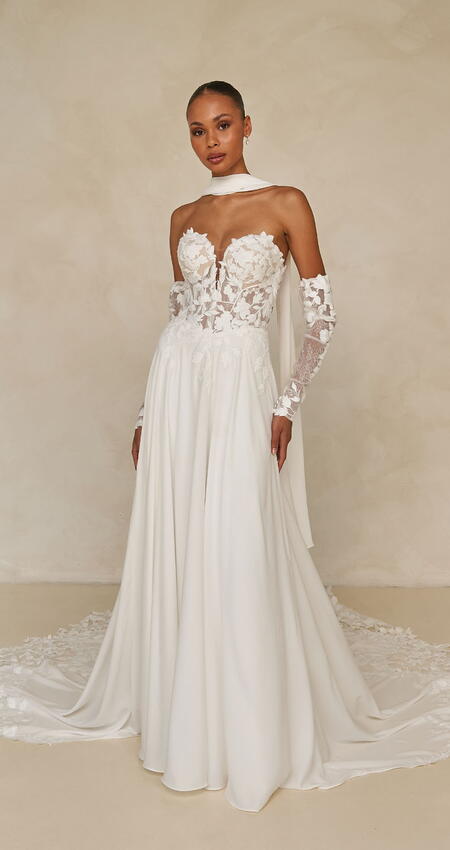 Romantické svatební šaty Madi Lane Wynne