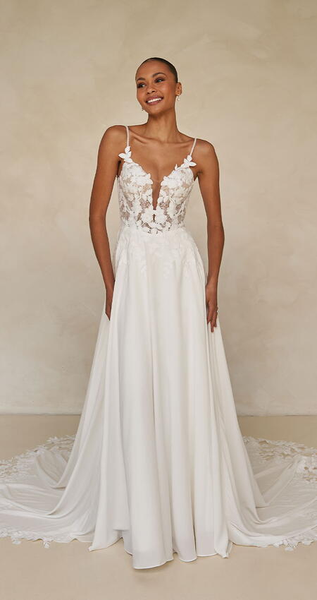 Splývavé svatební šaty Madi Lane Whyte